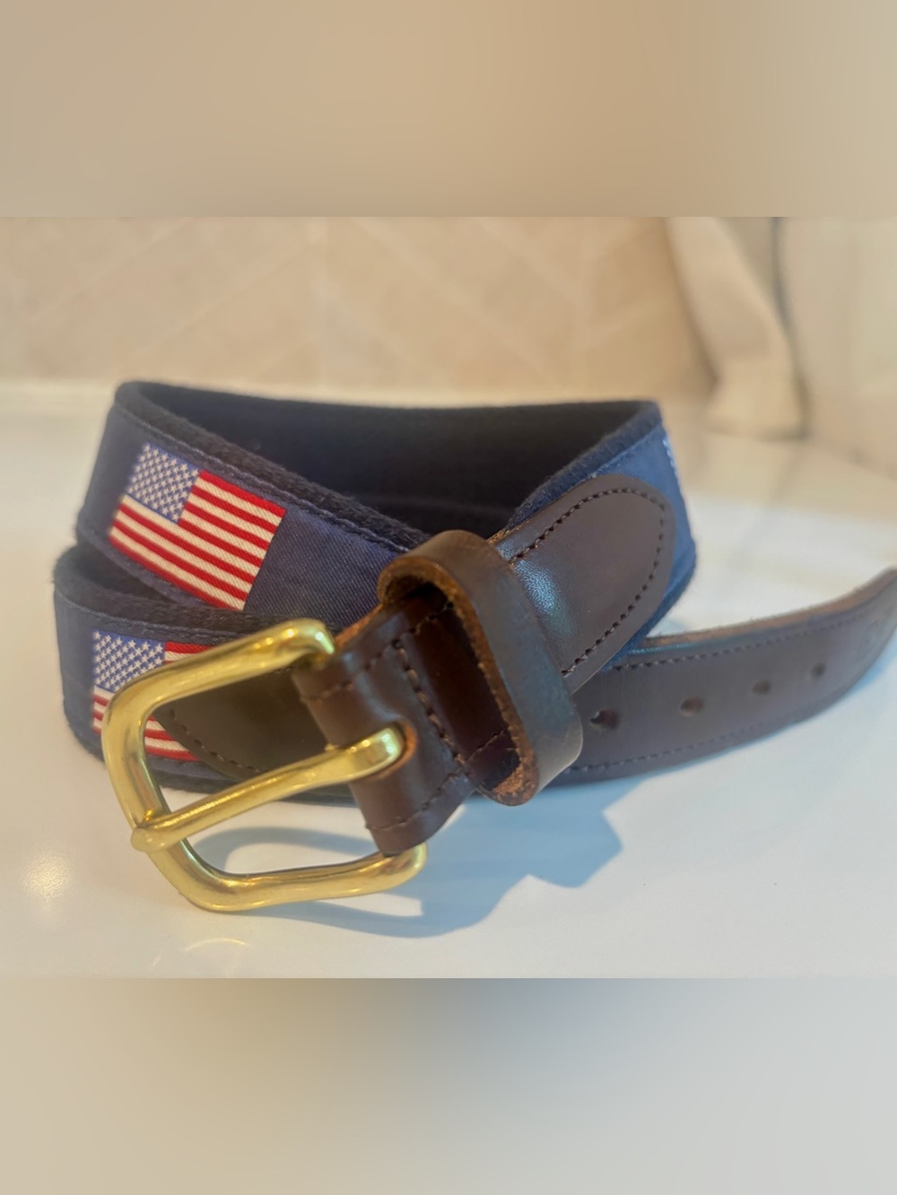 July 4th! Boys American V. Vines American Flag Belt